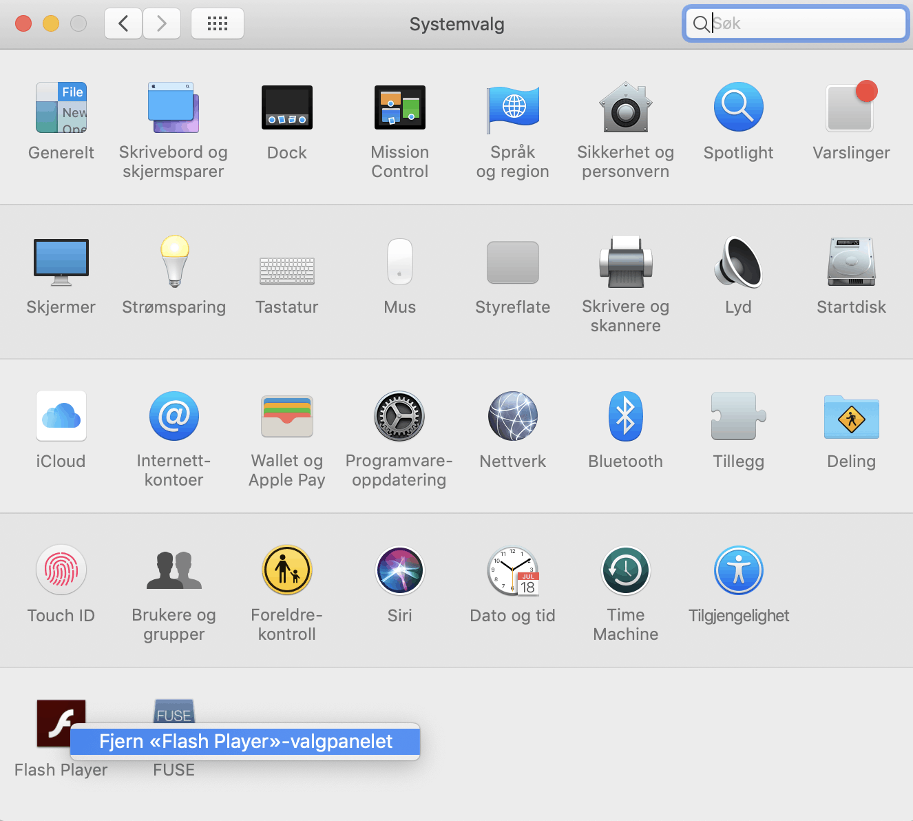 Preferance Pane in Mac OS